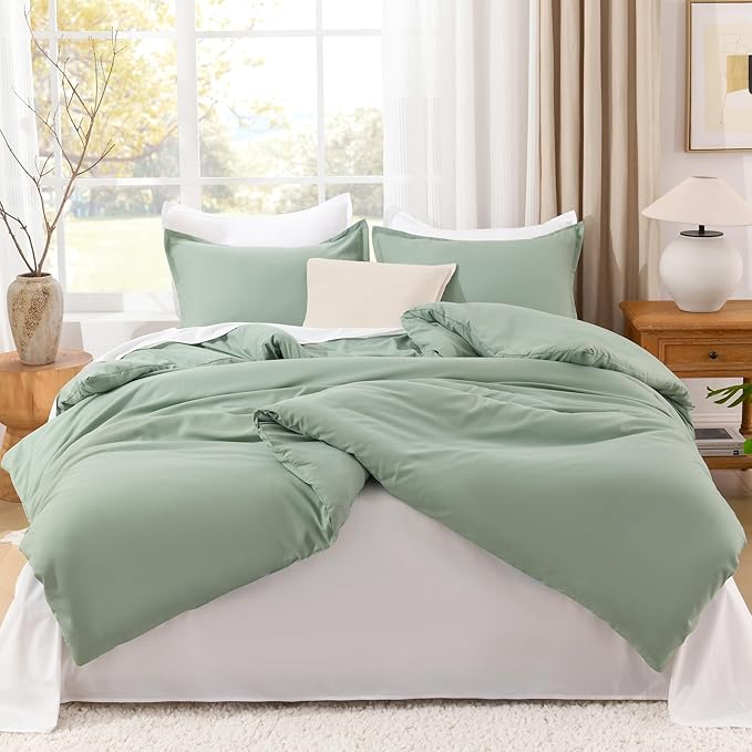 Litanika Twin XL Comforter Set Sage Green - 2 Pieces Extra Long Bed Set for College Dorm, All Season Bedding Set for Girls and Boys