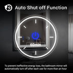 32x24 LED Bathroom Mirror with Lights LED Mirror for Bathroom Smart Vanity Makeup Mirror,Anti-Fog,Stepless Dimmable with Adjustable Color,Touch Switch,Memory Function,Shatterproof Design