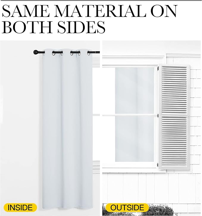 NICETOWN Curtains & Drapes for Door Tapestry, Sound Noise Canceling Room Darkening Replacement Makeshift Curtains for Bathroom Pantry Bedroom Closet (Cloud Grey, 1 Panel, 5ft Wide x 10ft Long)