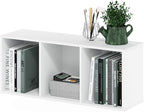 Furinno LUDER Book Shelf, 3-Cube Bookshelf, Bookcase, 9.3" x 12" x 31.5", for Living Room, Bedroom, Home Office, White