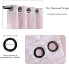 BONZER Mix and Match Curtains - 2 Pieces Branch Print Sheer Curtains and 2 Pieces Blackout Curtains for Bedroom Living Room Grommet Window Drapes, 54x84 Inch/Panel, Blush, Set of 4 Panels