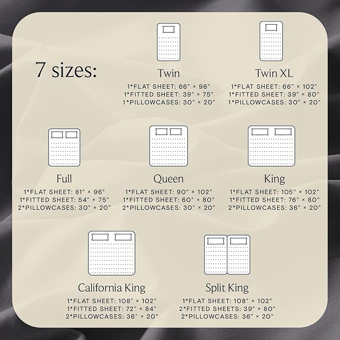 LuxClub 4 PC Full Size Sheet Set Sheets Deep Pockets Wrinkle Free Cooling Sheets Machine Washable Hotel Bedding Silky Soft - Dark Grey Full