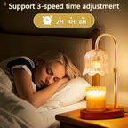 Candle Warmer Lamp Electric Timer - Vintage Heater Candles Warming Height Adjustable Dimmable Warmers Flower Lamps No Flame Heat Warm Melt Wax Jar Modern Home