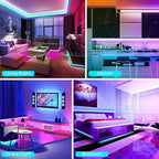 100FT Smart LED Strip Lights RGB Sync to Music with 40 Key Remote Controller LED Lights for Bedroom,Christmas Lights decration (Multi-Colored, 100FT)