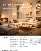 Lepro Led Chandelier Bulbs 60w Equivalent,E12 Dimmable Candelabra Bulbs for Ceiling Fan and Chandelier, 500lm 2700k Soft White Filament Bulbs,Type B Base, Ultra Energy Saving, Long Lifespan, 6-Pack