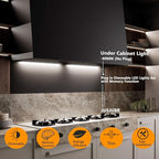 12 Inch Under Cabinet LED Light with Memory Function, Cold White 6000K, Slim Dimmable Workbench Light, Without Plug
