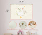 Silly Goose Nursery Rectangular Canvas Banner-Boho Flag Wall Sign Decor for Girls Toddler Kids, Baby Room Above Crib Bedroom Playroom Reading Room Decor-Baby Shower Birthday Christmas Gift