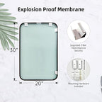 20"x30" Brushed Bronze Bathroom Mirror for Wall, Rounded Rectangle Mirror with Brown Metal Frame Hanging for Bathroom Entryway Vanity,Living Room,Bedroom,Vertical or Horizontal