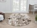 Keen Home Design Area Rugs - 8ft Round Non-Shedding, Abstract Rugs for Kitchen, Living Room, Bedroom, Dining Room, Entryway - Size: 7'10" Round, Multi