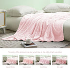 Exclusivo Mezcla Fleece Throw Blanket for Couch, 50x70 Inches Soft Cozy Jacquard Flannel Blankets, Lightweight Fuzzy Plush Warm Throws for Winter, Light Pink