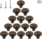 HUAMULAN 15 PCS Cabinet Knobs Glossy Ceramic Dresser Mushroom Table Drawer Cupboard Pull Furniture DIY Wardrobe Solid Color Vintage Handle,with 3 Size Mounting Screws