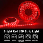 iNextStation 32.8ft/10M Red LED Strip Light, 24V 2835 SMD 600 LEDs Flexible Cuttable Waterproof LED Tape Light for Bedroom Kitchen Cabinet Wardrobe TV (No Plug)
