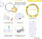 SmilingTown 15 Packs 20 LED Fairy Lights Battery Operated - 6.6FT Silver Copper Wire Waterproof Starry String Light for DIY Party Christmas Costume Wedding Easter Table Decorations (Warm White)