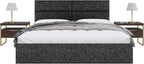 Vänt Upholstered Wall Panels - King/Cal King Size Wall Mounted Headboards - Weave Prestige - Twin/King - Set of 4 Panels (Each Individual Panel 39"x11.5")