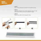 VYANLIGHT Motion Sensor LED Under Cabinet Lights, 10 LED Light Strips for Closet, Kitchen, Bathroom, Pantry - Battery Operated, Wireless, Peel and Stick, 3 Pack