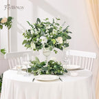 120 Pcs 4 Kinds Mixed Eucalyptus Greenery Stems, Baby Breath Flowers Artificial Bulk and Greenery Stems for DIY Bouquets Wedding Home Floral Decor