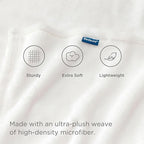 Bedsure GentleSoft Bedding Fleece Blanket for Girls and Boys - Soft Cozy Cute Small Throw Blankets for Travel, 43x55 Inches, White