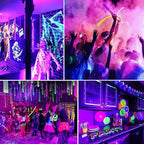 Upgraded 33ft/10M LED Black Light Strip Set with Remote, 600 LEDs, 12V Self-Adhesive Dimmable Black Light Fixture, for Dance Parties, SMD2835 LED Lamp Beads, Non-Waterproof