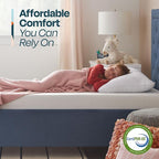 Linenspa 5 Inch Gel Infused Memory Foam Mattress - Queen Size - Firm - Low Profile Bed - Mattress in a Box - Youth or Kids Bed - Guest Bedroom - Pressure Relieving and Breathable - CertiPur Certified