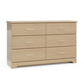 Storkcraft Brookside 6-Drawer Dresser (Driftwood) – GREENGUARD Gold Certified, Wood Dresser for Bedroom, Kids & Nursery Storage Chest, Safety Interlocking Drawers, Pre-Installed Tracks, Kids Chest