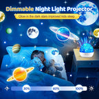 Night Light for Kids Projector, 105 Lighting+5 Films Kids Night Light Projector, Dimmable Baby Night Light Projector, 360° Slient Star Projector Lights for Bedroom, Space Gifts for Boys Room Decor