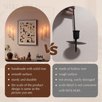 Metal Wall Candle Sconce Holder Set of 4 Wall Mount Candle Holder Pillar Holder Brass Modern Wall Candle Sconces Hanging for Living Room Farmhouse Fireplace Wedding