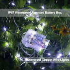 MUMUXI 2 Pack 33ft Remote Control Fairy Lights Battery Operated String Lights with Timer, 100 Twinkle LED for Outdoor, Waterproof Silver Wire Firefly Lights, Cool White