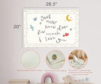 Nursery Rectangular Canvas Banner-Boho Flag Wall Decor for Toddler Boy Girl Kids,Baby Room Above Crib Bedroom Playroom Reading Room Decor-Baby Shower Birthday Christmas Gift-You'll Never Know Dear