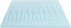 Mellow 1.5 Inch 5-Zone Memory Foam Mattress Topper, Cooling Gel Infusion, Queen, Blue