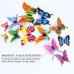 Butterfly Wall Decor 24/48 PCS, 3D Butterflies Stickers for Party Decorations with Magnets (Swallow, 24)