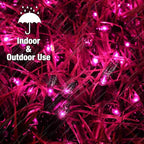 Brizled Purple Halloween Lights, 21.3ft 100 Count Purple Mini Lights String, Connectable, UL Certified Black Wire, Indoor/Outdoor, Halloween, Holiday, Party Decor