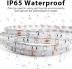 DAYBETTER Waterproof Led Lights for Bedroom, 32.8ft (2 Rolls of 16.4ft) Led Strip Lights, 300 LEDs Color Changing RGB 44 Keys Remote Controller, 12v for Outdoor Room Home Party Christmas Decoration