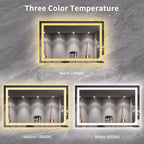 LOAAO 55"X40" LED Mirror for Bathroom, Lighted Bathroom Mirror with Lights, Anti-Fog, Dimmable, Memory Function, Easy to Install, Clear Reflectionn