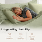 Threadmill Luxury 800 Thread Count King 100% Cotton Sheets - Sage Green Sateen Weave Bed-Sheets, Better Than Egyptian Cotton, 4 Pc Solid Soft Bed Set, Fits 16" Deep Pocket