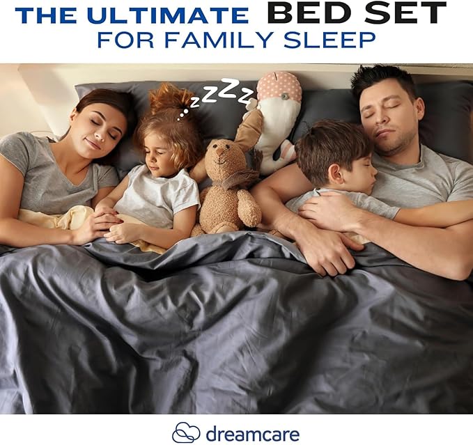 DREAMCARE Twin XL Sheets Set - 4 Pcs Cooling Bed Sheets with Up to 15" Deep Pockets - Soft, Long-Lasting 100% Brushed Polyester with Side Pocket (Emerald Green)