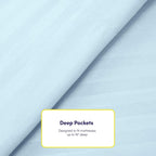 Twin Size Bed Sheets - 4 Piece 1500 Supreme Collection Fine Brushed Microfiber Deep Pocket Twin Sheet Set Bedding - 1 EXTRA PILLOW CASES, GREAT VALUE, Twin, Dobby Light Blue