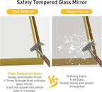 40x30 Inch Gold Bathroom Mirrors for Over Sink, Wall Mounted Mirror for Vanity Sink, Framed Wall Mirror, Rectangular Mirrors for Bathroom,Living Room, Bedroom Horizontal/Vertical