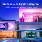 80FT (2 Rolls 40FT) Neon Rope Lights,Flexible Led Rope Lights Control with App/Remote,Multiple Modes Rope Lights,IP67 Outdoor Waterproof,Music Sync Light Strip for Bedroom