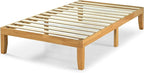 ZINUS Moiz Wood Platform Bed Frame, Wood Slat Support, No Box Spring Needed, Easy Assembly, Natural, Twin