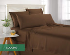 California King Sheets by Pure Bamboo, Genuine 100% Organic Viscose Derived from Bamboo Bed Sheet Set, Soft & Cooling, Double Stitching, Lifetime Quality Promise (California King, Coconut Husk)
