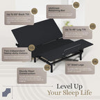 Sven and Son Essential Adjustable Bed Base (Frame) + 10 inch Memory Foam Matt (Firm), Easy Assembly, Head and Foot Lift, Memory Positions, Zero Gravity, Wireless Remote - Queen