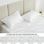 Love's cabin Satin King Sheet Sets - 4 Piece White Silky Sheets King Size Bed Set with Deep Pocket, Luxury Silk Feel King Size Satin Sheet Set (1 Flat Sheet,1 Fitted Sheet,2 Pillow Cases)