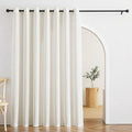 RYB HOME Curtains for Large Window Decor, Linen Textured Semi Sheer Privacy Drapes for Bedroom Living Room, Sheer Backdrop Canopy Bed Curtains, W 100 x L 84 inch, 1 Panel, Linen