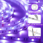 hyrion 50 ft LED Strip Lights SMD 5050 Led Lights Strip with 44 Keys Remote, 12 Volt Dimmable RGB Color Changing Tape Lighting for Bedroom,Living Room,Kitchen,Home Decor