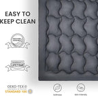 SLEEP ZONE King Size Mattress Topper Cooling Mattress Pad Cover Super Fluffy Down Alternative Bed Mattress Topper 8-21 Inch Deep Pocket, King