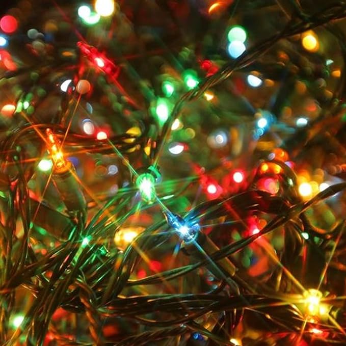Dazzle Bright Christmas Mini String Lights, 30FT 150 Incandescent Light Up Fairy Lights with UL Certified Xmas Decorations for Indoor Outdoor Yard Party Christmas Tree Decor (Multi-Colored, 1)