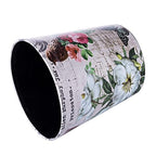 10L/2.64 Gallon Trash Can, Decorative Waste Basket, PU Leather Waste Paper Basket, Waterproof Garbage Can for Bathroom, Bedroom, Office, Kitchen and Living Room - Brown Bird
