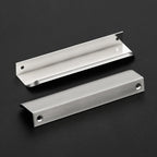 Ravinte Hardware 6 Pack Silver Cabinet Handles, 5.9 Inch (150mm) Finger Edge Pulls, 5 Inch Hole Center, Finger Pulls for Cabinets