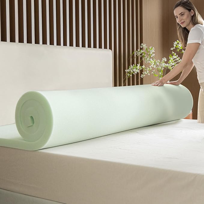 ZINUS 1.5 Inch Green Tea Memory Foam Mattress Topper, Smaller, More Convenient WonderBox Packaging, Pressure-Relieving Layers, CertiPUR-US Certified, Twin