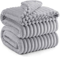 Bedsure GentleSoft California King Size Blanket for Bed - Cozy Soft Blankets for Women, Cute Large Throws for Girls, Light Grey, 102x96 Inches